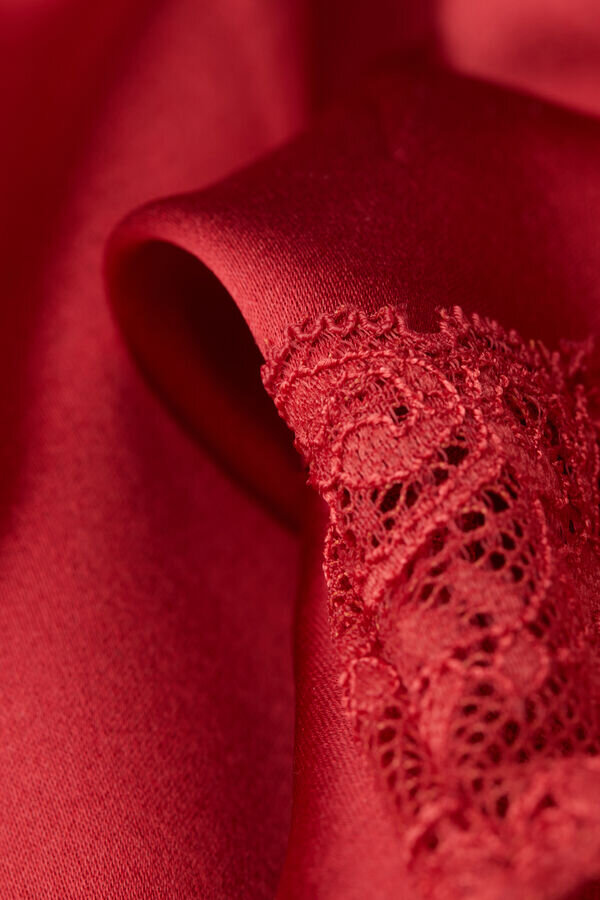 Lace Trim Silk Shorts Lace Trim Silk Shorts