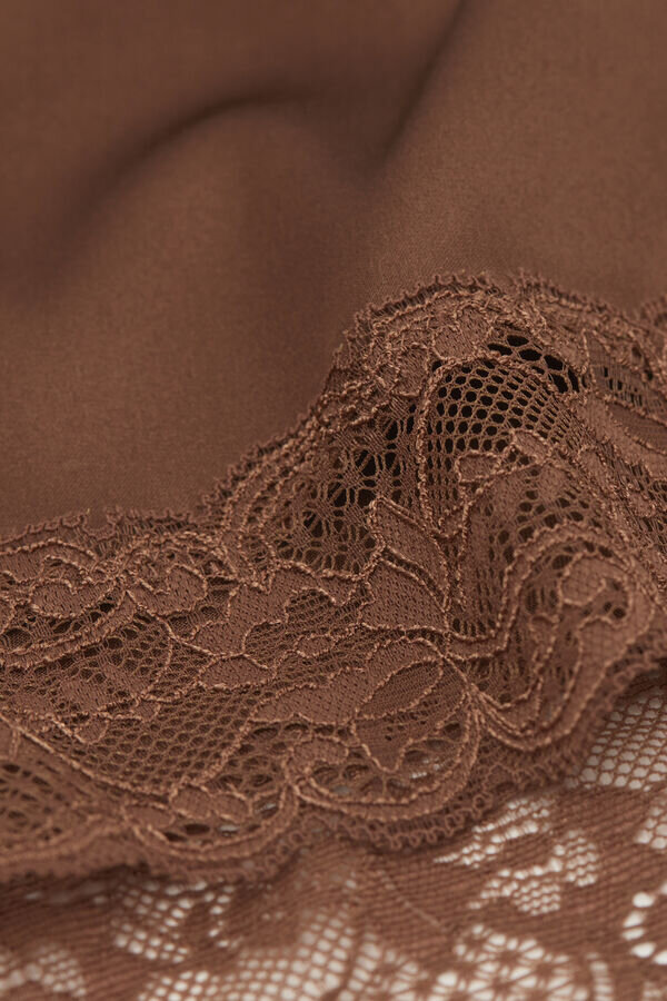 Lace Trim Silk Shorts Lace Trim Silk Shorts