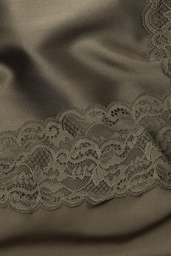 Lace Trim Silk Shorts Lace Trim Silk Shorts