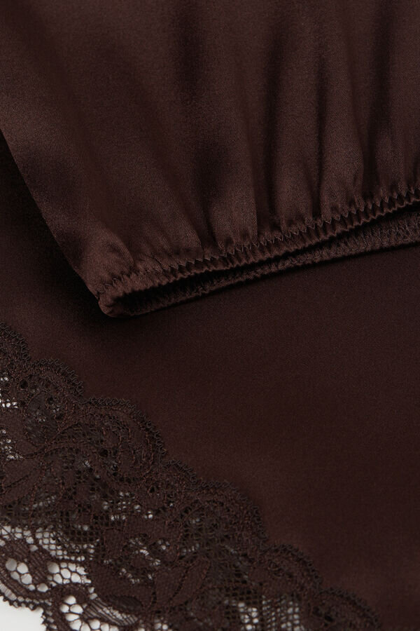 Lace Trim Silk Shorts Lace Trim Silk Shorts