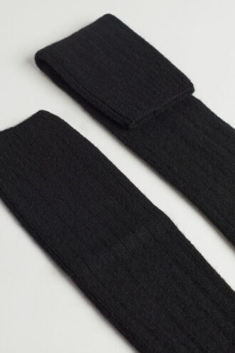 Long Ribbed Socks in Cashmere and Wool