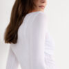 Long Sleeve Bateau Neck Top in Micromodal Long Sleeve Bateau Neck Top in Micromodal