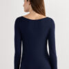 Long Sleeve Bateau Neck Top in Micromodal Long Sleeve Bateau Neck Top in Micromodal