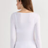 Long Sleeve Bateau Neck Top in Micromodal Long Sleeve Bateau Neck Top in Micromodal