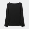 Long Sleeve Bateau Neck Top in Micromodal Long Sleeve Bateau Neck Top in Micromodal