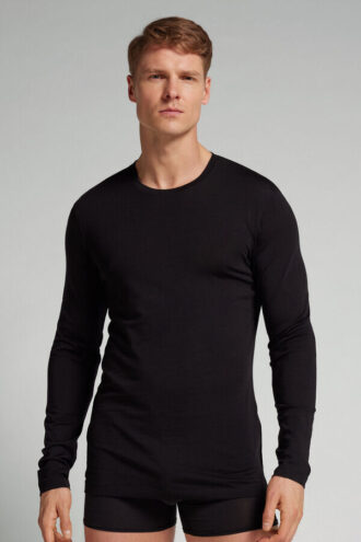 Long-Sleeve Crew-Neck Merino-Wool Top