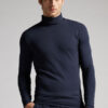 Long-Sleeve High-Neck Modal-Cashmere Top