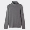 Long-Sleeve High-Neck Modal-Cashmere Top
