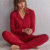 Long-Sleeve Micromodal Pajama Top