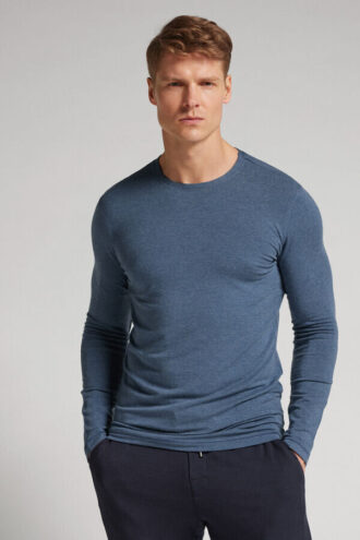 Long-Sleeve Modal-Cashmere Top