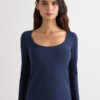 Long Sleeve Scoop Neck Top in Micro-Modal Long Sleeve Scoop Neck Top in Micro-Modal