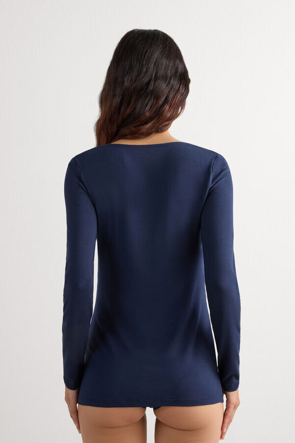 Long Sleeve Scoop Neck Top in Micro-Modal Long Sleeve Scoop Neck Top in Micro-Modal