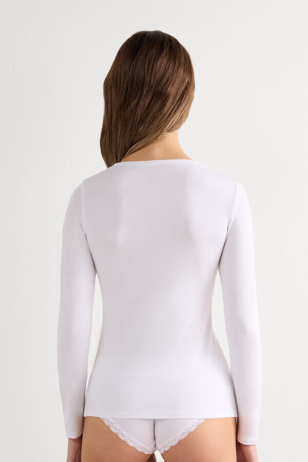 Long Sleeve Scoop Neck Top in Micro-Modal Long Sleeve Scoop Neck Top in Micro-Modal