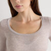 Long Sleeve Scoop Neck Top in Ultralight Modal with Cashmere Long Sleeve Scoop Neck Top in Ultralight Modal with Cashmere