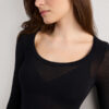 Long Sleeve Scoop Neck Top in Ultralight Modal with Cashmere Long Sleeve Scoop Neck Top in Ultralight Modal with Cashmere