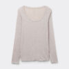 Long Sleeve Scoop Neck Top in Ultralight Modal with Cashmere Long Sleeve Scoop Neck Top in Ultralight Modal with Cashmere