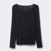 Long Sleeve Scoop Neck Top in Ultralight Modal with Cashmere Long Sleeve Scoop Neck Top in Ultralight Modal with Cashmere