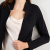Long-Sleeved Cotton Interlock Cardigan