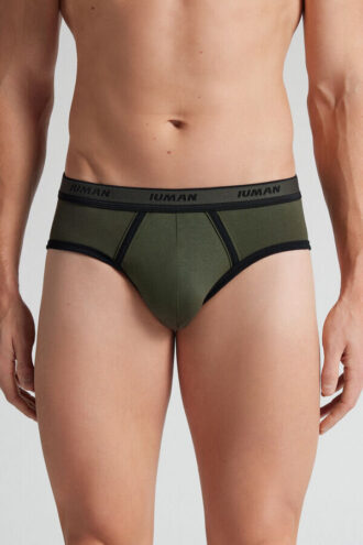 Men’S Superior Cotton Briefs with Logo