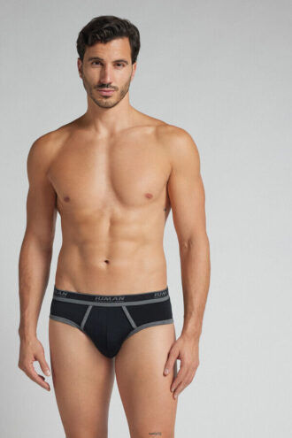 Men’S Superior Cotton Briefs with Logo