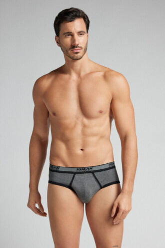 Men’S Superior Cotton Briefs with Logo