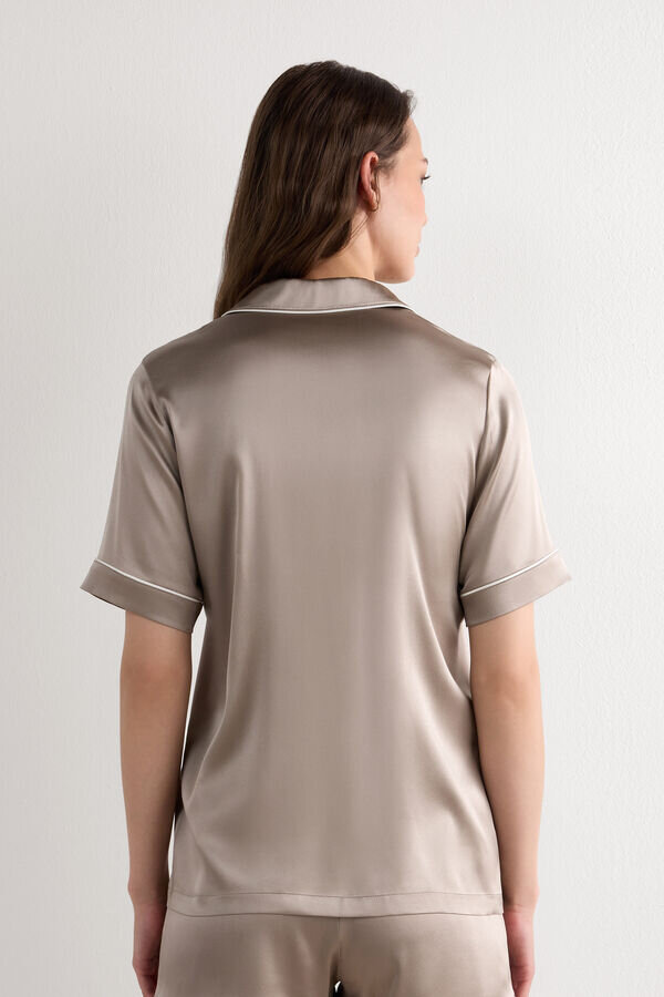 Menswear Cut Short Sleeve Silk Shirt Menswear Cut Short Sleeve Silk Shirt