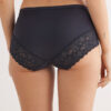 Microfiber and Lace High Rise Panties