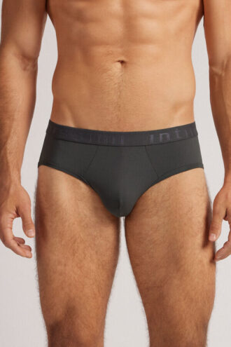 Microfiber Briefs with Logo Detail