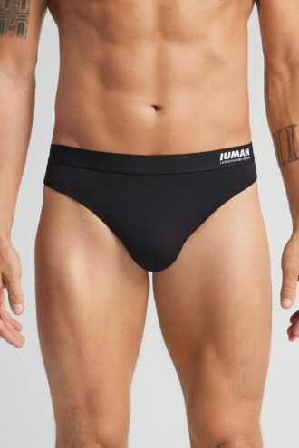 Microfiber Thong with Logo