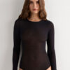 Modal and Cashmere Long-Sleeve Bodysuit