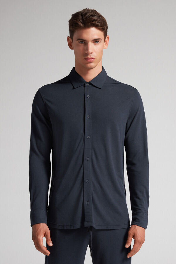 Modal and Silk Pique Shirt Modal and Silk Pique Shirt