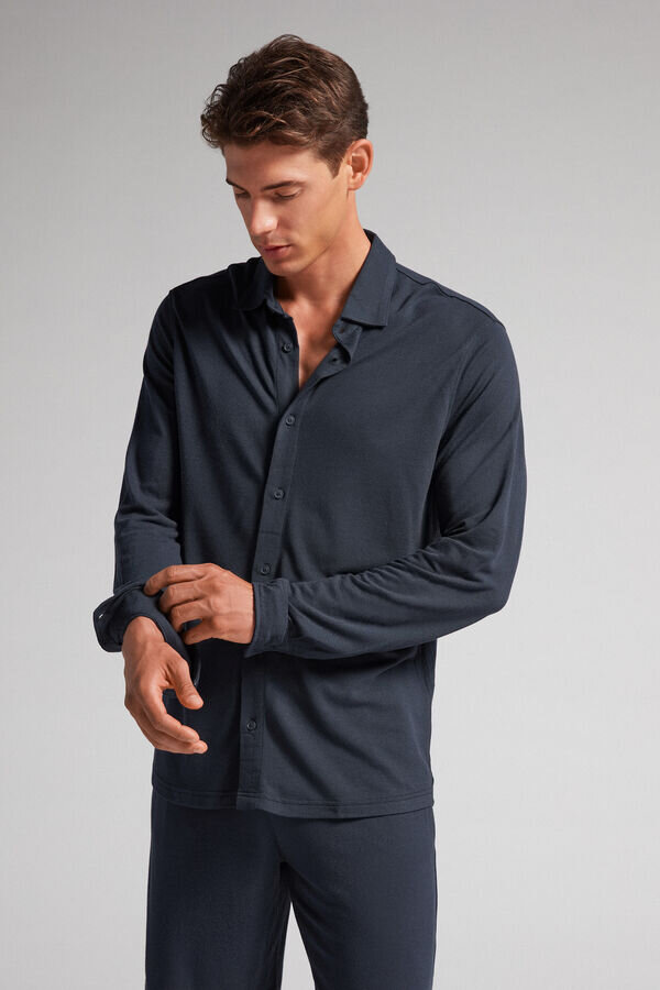 Modal and Silk Pique Shirt Modal and Silk Pique Shirt