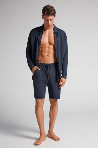 Modal and Silk Pique Shorts