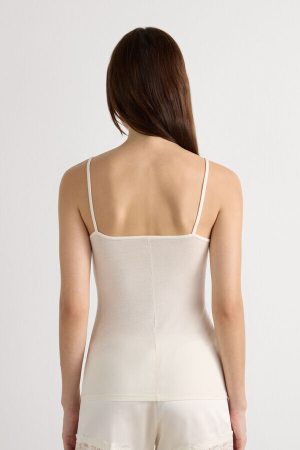 Modal Ultralight Cashmere Blend Top with Lace Modal Ultralight Cashmere Blend Top with Lace