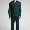 Open Front Full Length Pajamas in Cotton