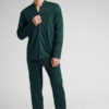 Open Front Full Length Pajamas in Cotton