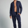 Open Front Full Length Pajamas in Cotton