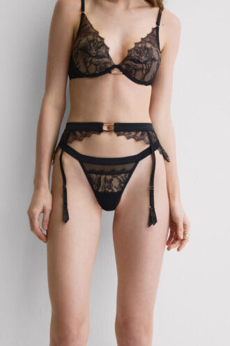 Playful Glamour Lace Garter Belt