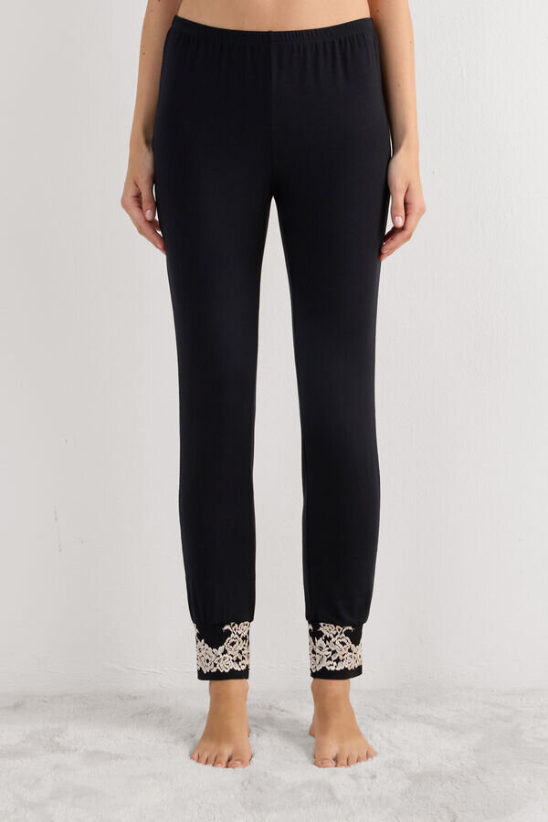 Pretty Flowers Full Length Cuffed Modal Pants Pretty Flowers Full Length Cuffed Modal Pants