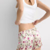 Pretty Flowers Print Silk Shorts Pretty Flowers Print Silk Shorts