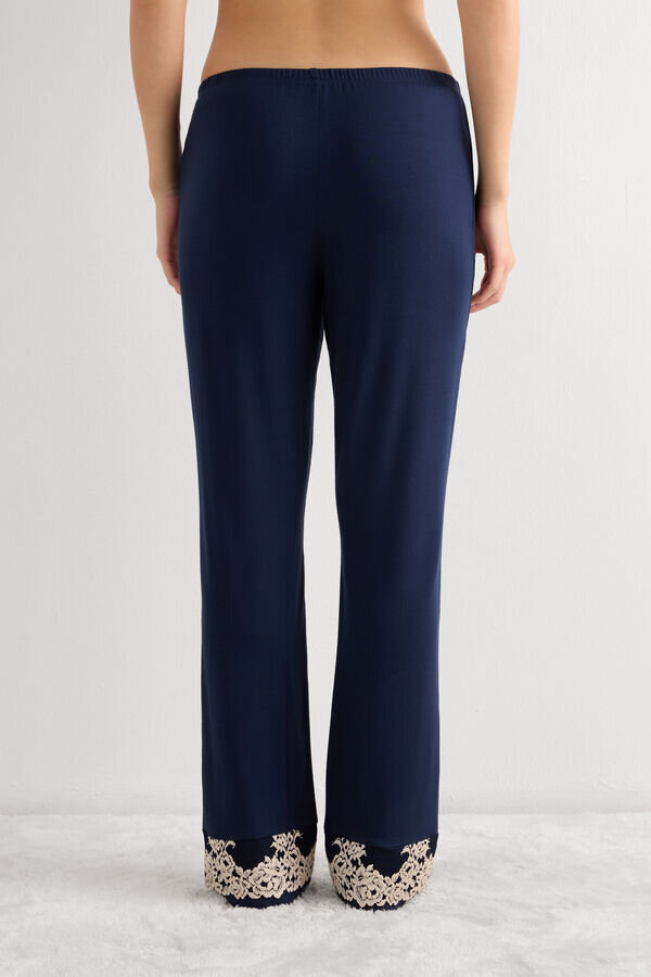 Pretty Flowers Ruffled Full Length Modal Pants Pretty Flowers Ruffled Full Length Modal Pants