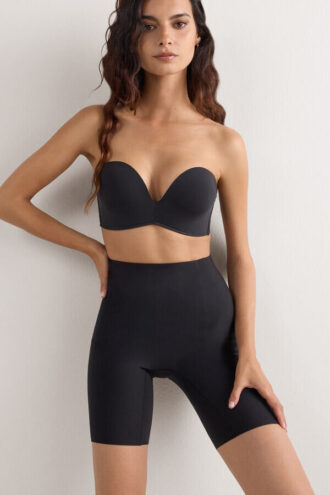 Raw-Cut Microfiber Shorts