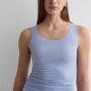 Raw Edge Round Neck Cotton Tank Top Raw Edge Round Neck Cotton Tank Top