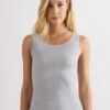 Raw Edge Round Neck Cotton Tank Top Raw Edge Round Neck Cotton Tank Top