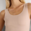 Raw Edge Round Neck Cotton Tank Top Raw Edge Round Neck Cotton Tank Top