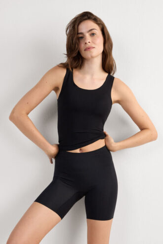 Raw Edge Seamless Cotton Shorts