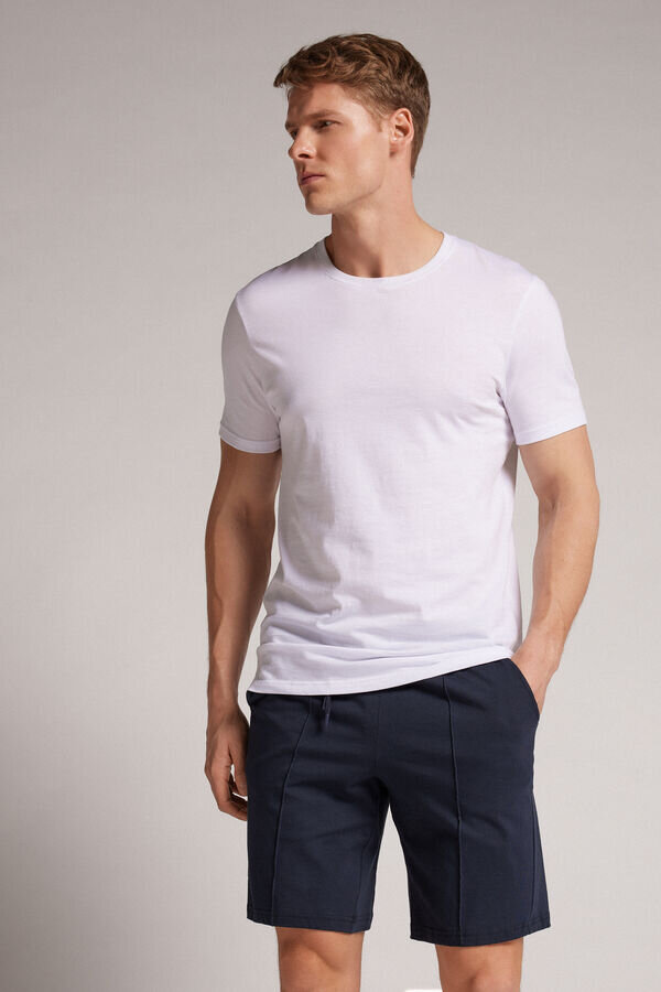 Rib Detail Cotton Shorts Rib Detail Cotton Shorts