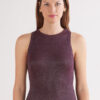Ribbed Cotton Lame Tank Top Ribbed Cotton Lame Tank Top
