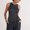 Ribbed Cotton Lame Tank Top Ribbed Cotton Lame Tank Top