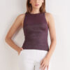 Ribbed Cotton Lame Tank Top Ribbed Cotton Lame Tank Top